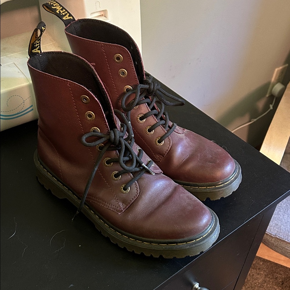 Dr. Martens Cherry Red Leather Boots